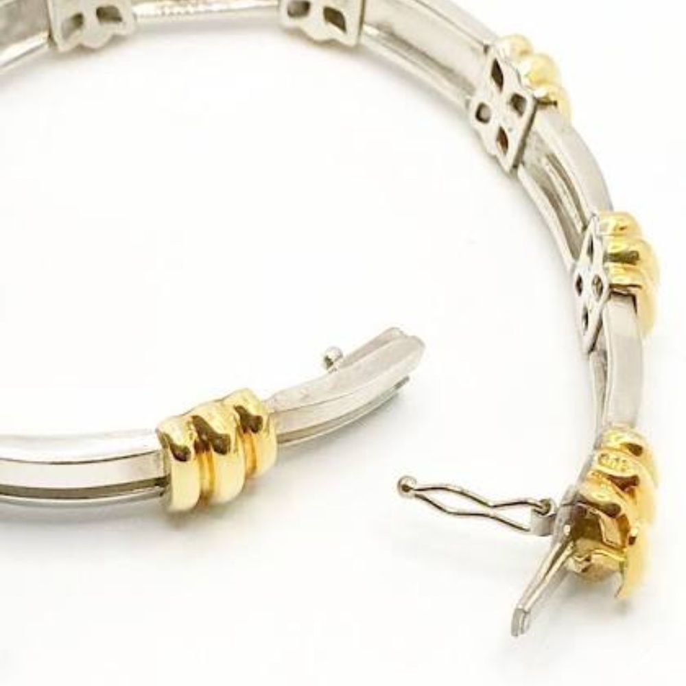 SOLD IN MY STORE 18K Tiffany and Co. 1995 Atlas Sterling Silver & Yellow Gold - Picture 4 of 10